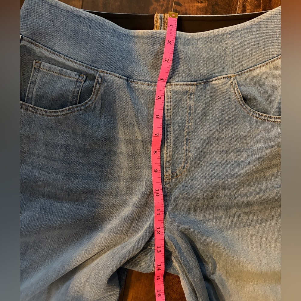 HALARA Flex High Waisted Stripe Wide Leg Jean with Pockets LARGE TALL - Picture 6 of 9